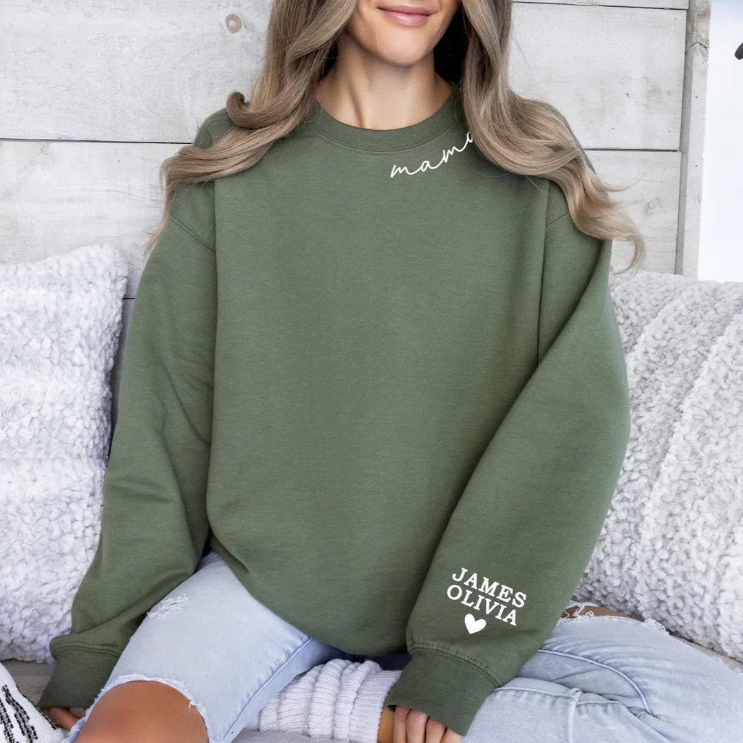 Individuelles besticktes Sweatshirt für die Mutter