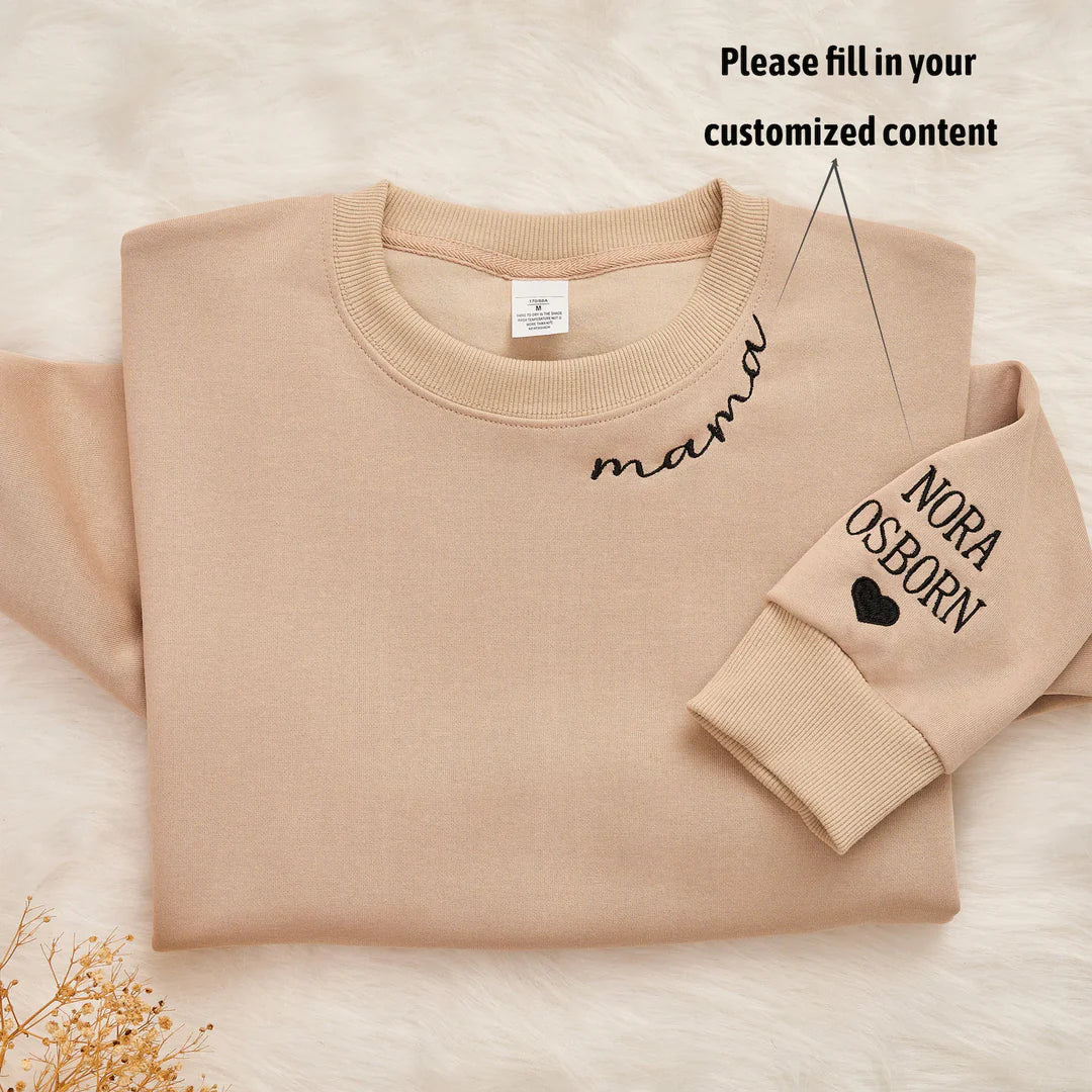 Individuelles besticktes Sweatshirt für die Mutter