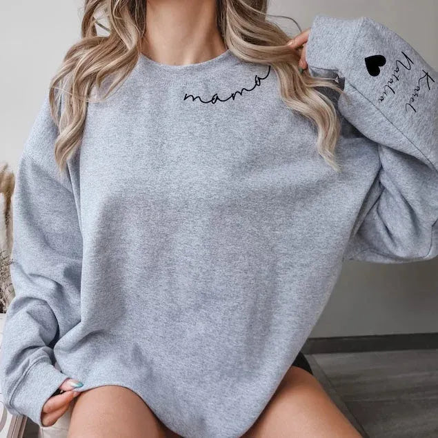 Individuelles besticktes Sweatshirt für die Mutter