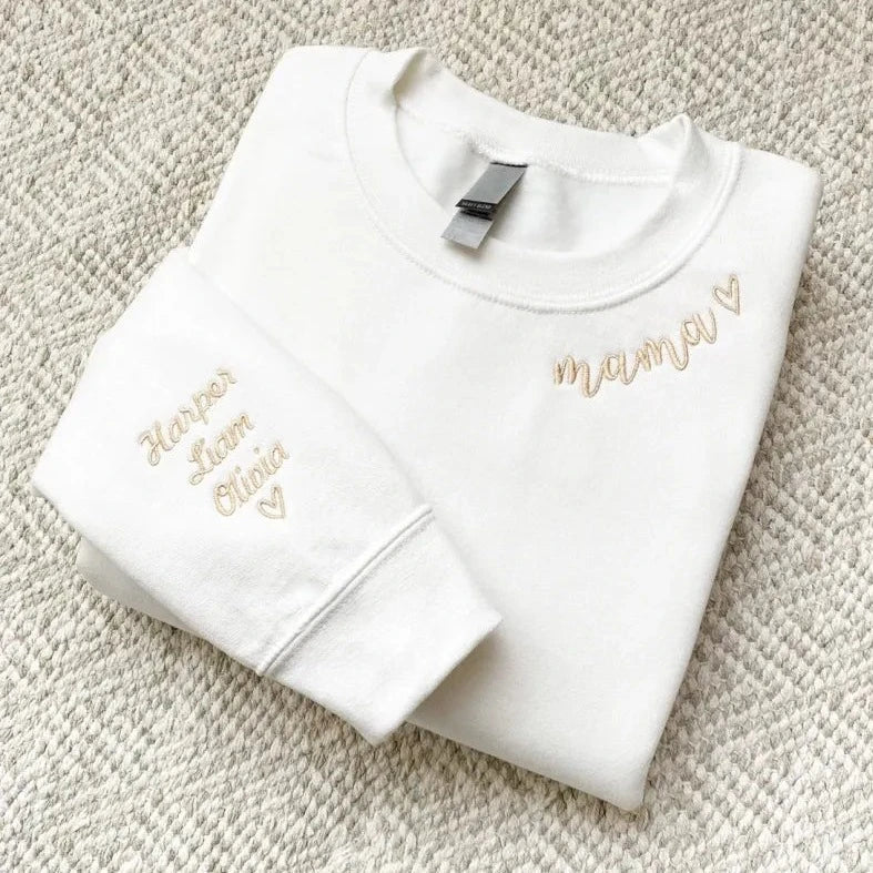 Individuelles besticktes Sweatshirt für die Mutter