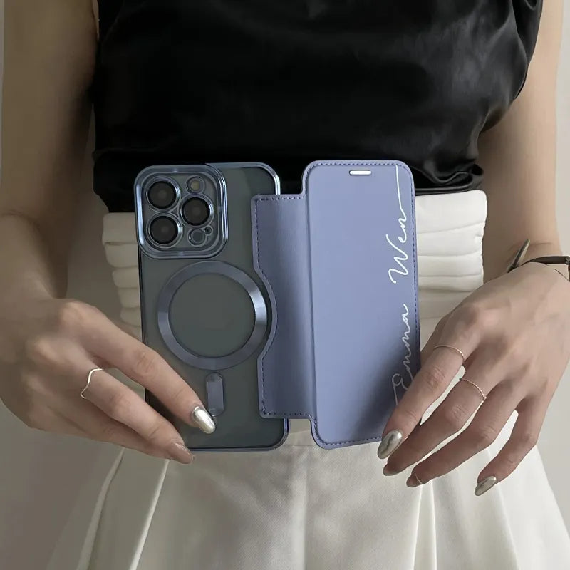 Flip in pelle personalizzato