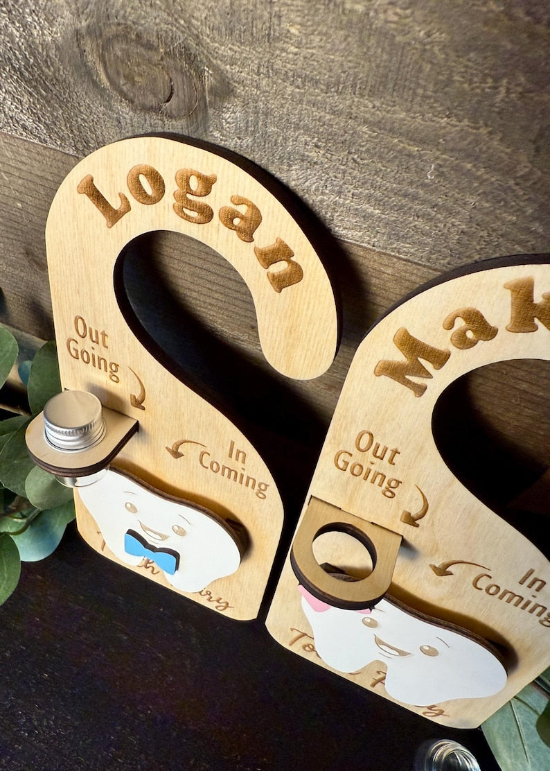 Portadenti con nome personalizzato con barattolo e slot per denaro