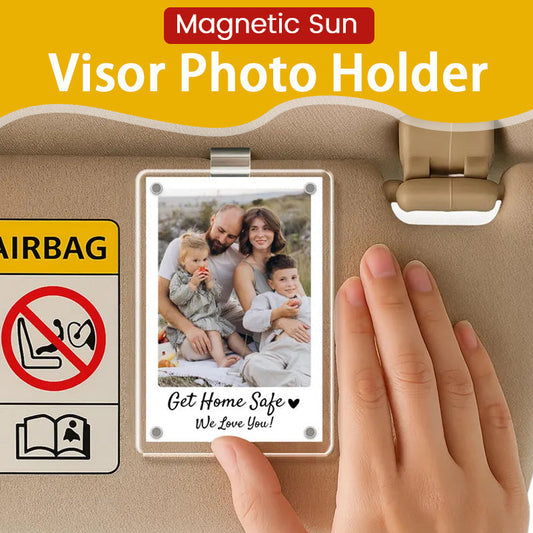 Magnetischer Fotohalter für die Sonnenblende