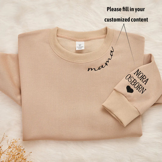 Individuelles besticktes Sweatshirt für die Mutter