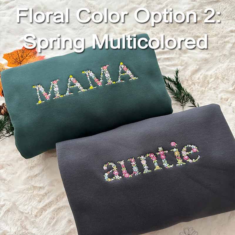 Everbloom - Gesticktes Mama-Sweatshirt mit Blumenmuster für Mama & Oma