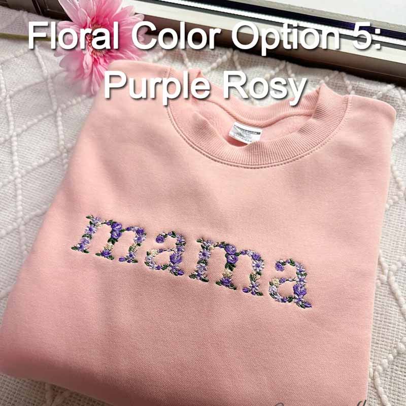Everbloom - Gesticktes Mama-Sweatshirt mit Blumenmuster für Mama & Oma